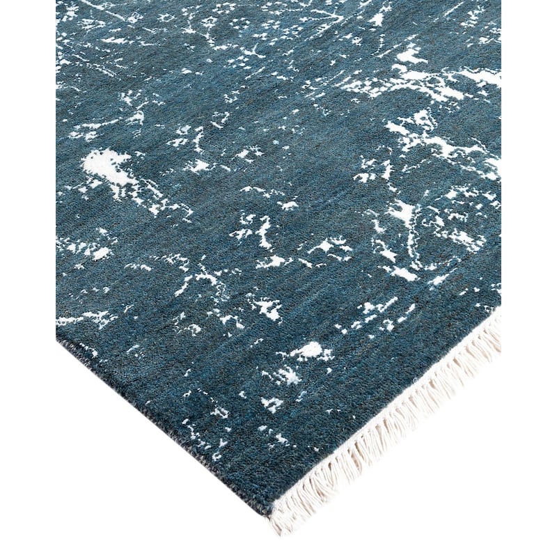 Ikat One-of-a-Kind Hand-Knotted Area Rug, Green - 7' 10" x 10' 3"