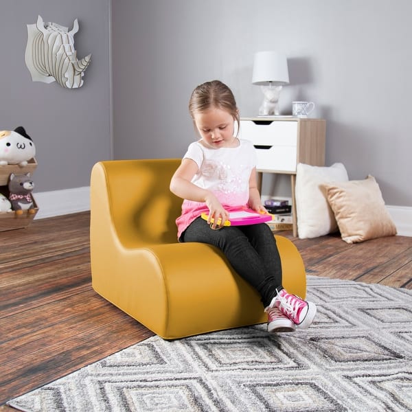 Jaxx Midtown Large Classroom Soft Foam Chair - Premium Vinyl Cover, Turquoise
