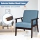 preview thumbnail 16 of 64, Costway Set of 2 Fabric Accent Armchair Solid Wood Upholstered Lounge - See Details