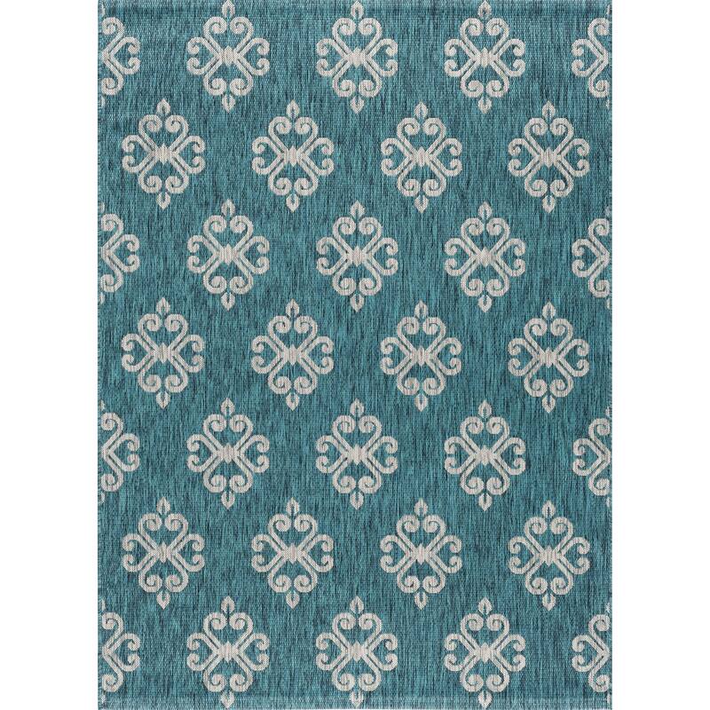 Colonnade Transitional Scroll Indoor/Outdoor Area Rug