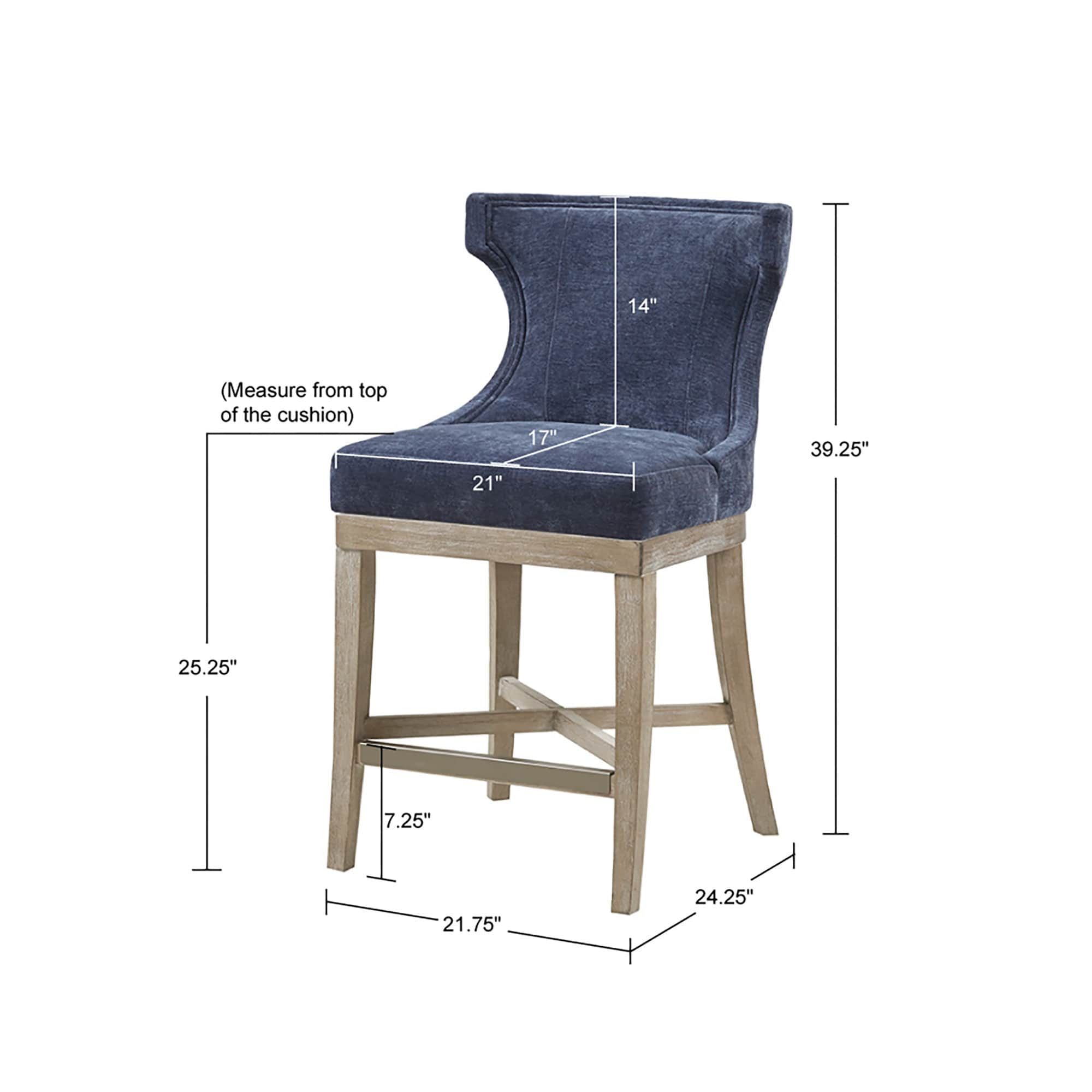 Madison Park Fillmore Counter Stool With 360 degree Swivel Seat