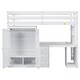 preview thumbnail 13 of 33, Wooden Loft Bed with Built-in Desk,A Wardrobe,Three Drawers,an Open Storage Cabinet,Twin Size