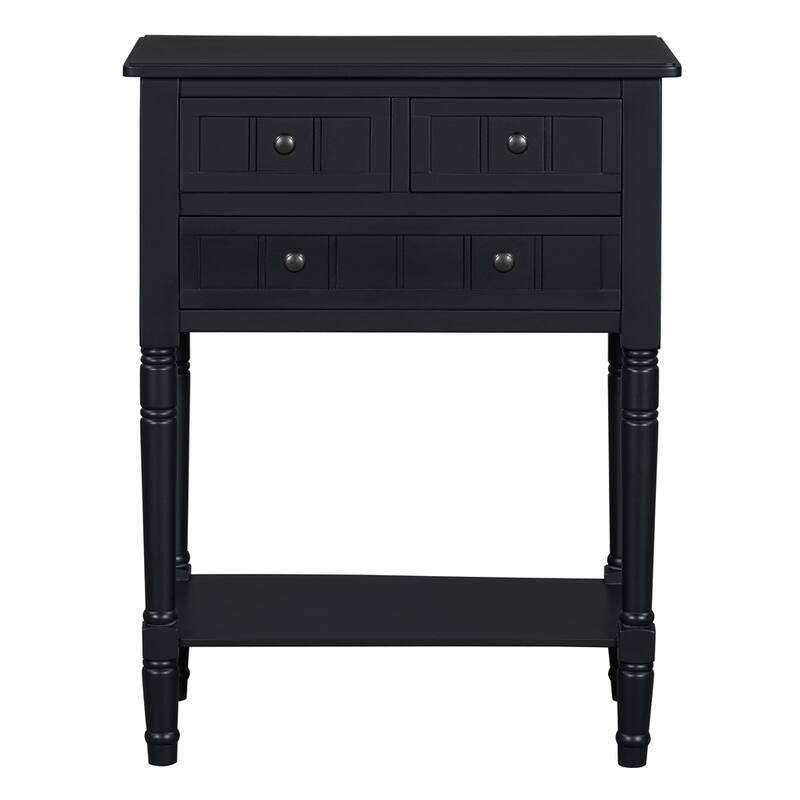 Console Table with 3 Storage Drawers and Bottom Shelf