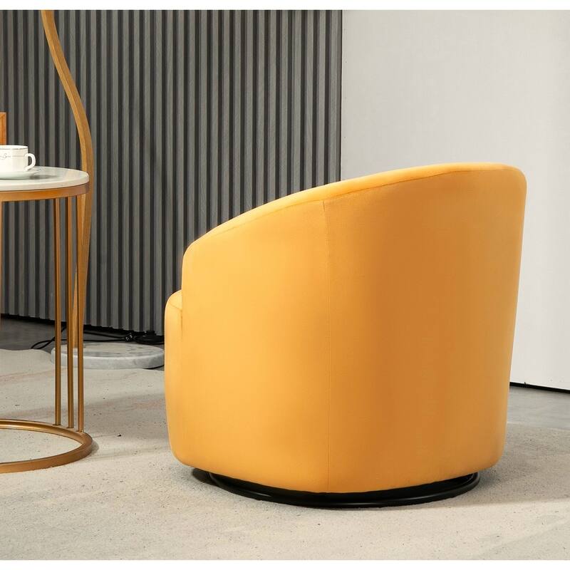 Modern Velvet Upholstered Swivel Accent Chair