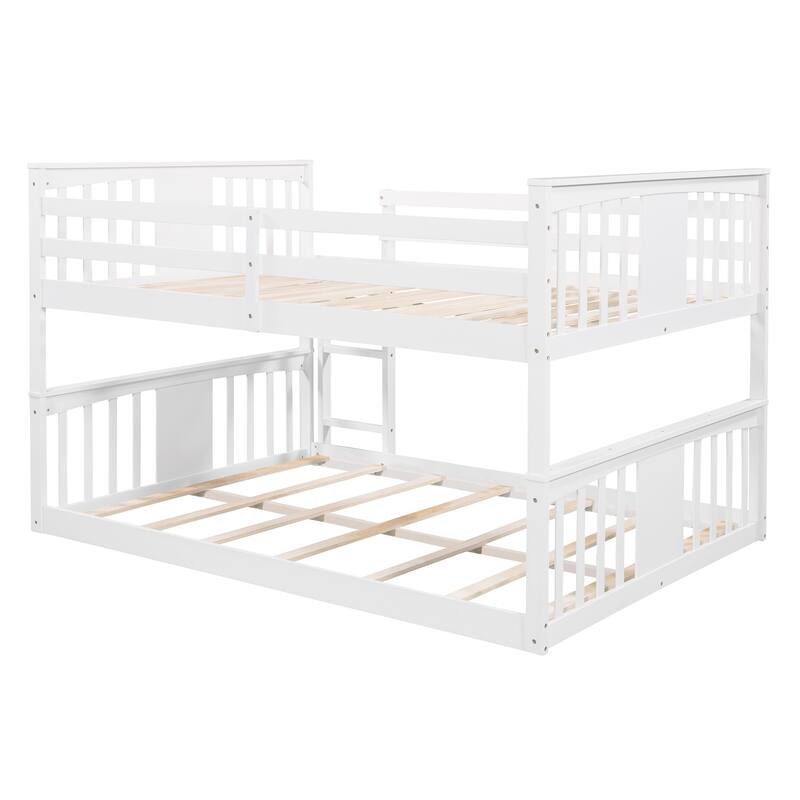 Wooden Bunk Bed with Ladder