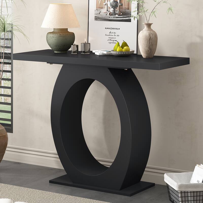 Christopher Knight Home - Hudson Refined Modern Console table for Chic Living Spaces - Black