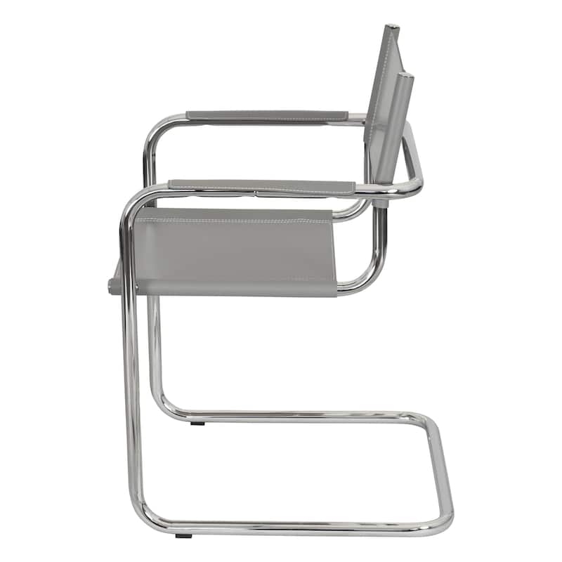 Breuer Chair Company Mart Stam Cantilever Armchair Arm Chair w/ Chrome Frame (Various Bonded Leather Colors)