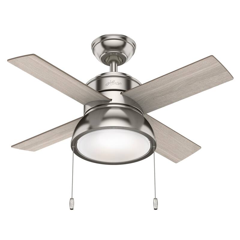 Hunter 36" Loki Ceiling Fan with LED Light - Bedrooms, Home Office, Laundry - Rustic, Farmhouse