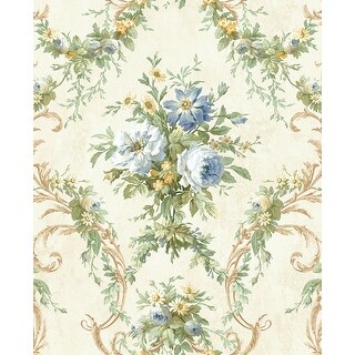 Seabrook Designs Flower Bunch Unpasted Wallpaper Bed Bath Beyond