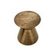 preview thumbnail 17 of 17, 20"L Metal Drum Accent Table with Hammered Design, Contemporary Side, End, and Nightstand Table for Living Room and Bedroom