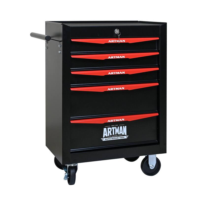 Rolling Metal Tool Cart with 4/5/6/7 Drawers,Ball Bearing Drawer Slide