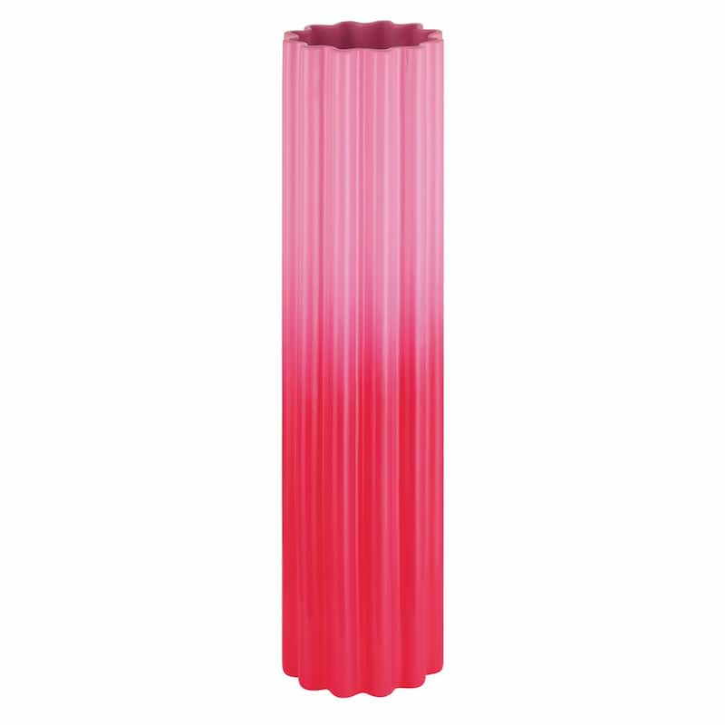 Modern Handmade Pink Ceramic Tall Floor Vase