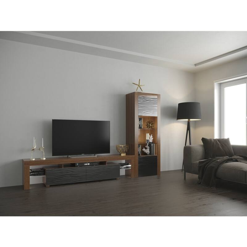 Strick & Bolton D'Olivier Modern TV Stand and Bookcase