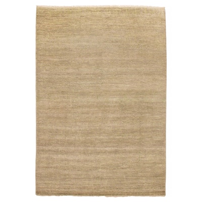 ECARPETGALLERY Hand-knotted Silk Shadow Light Khaki Silk, Wool Rug - 6' 10" x 9' 10"