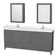 Option Dark Gray, Carrara Cultured Marble Top,Chrome Trim