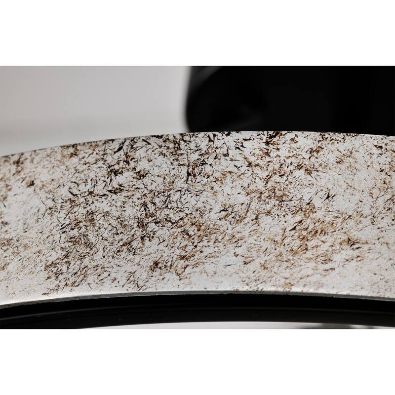 15" Geofric Matte Silver Wood Grain Finish Semi Flushmount Ceiling Lamp