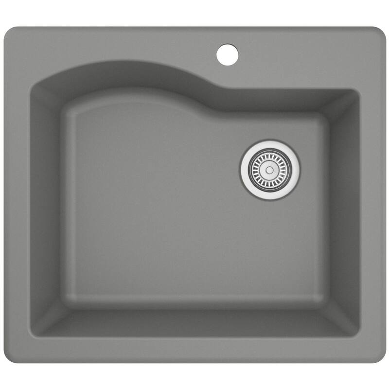 Karran USA QT-671 Quartz QT 25" Drop In Single Basin Quartz Composite