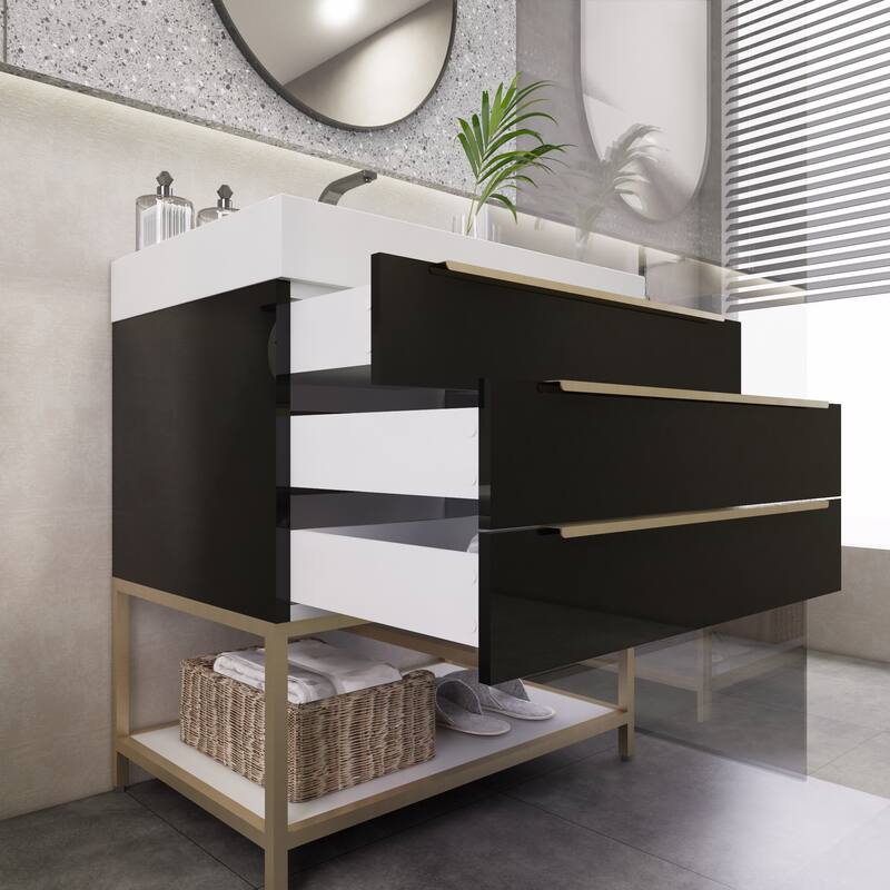 Noble 30" Free Standing Vanity with Reinforced Acrylic Sink - 30" Width