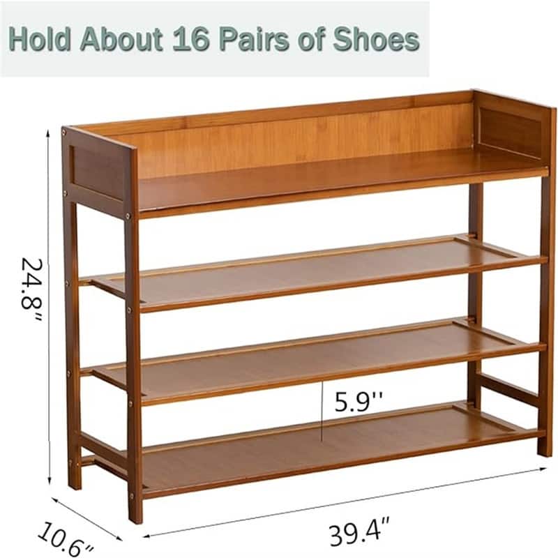 Shoe Rack - 10.6"D x 39.4"W x 24.8"H