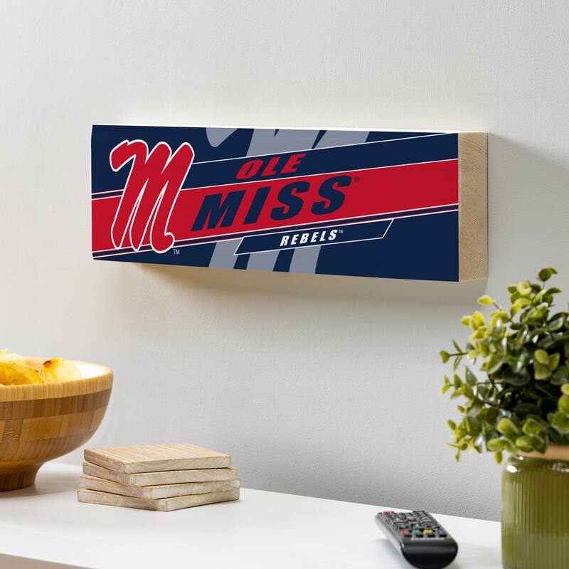 University of Mississippi Wooden Tabletop Mantel Shelf Sign