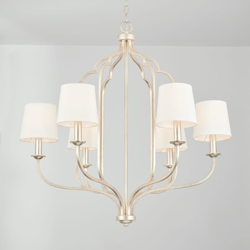 Ophelia 6-light Winter Gold Chandelier