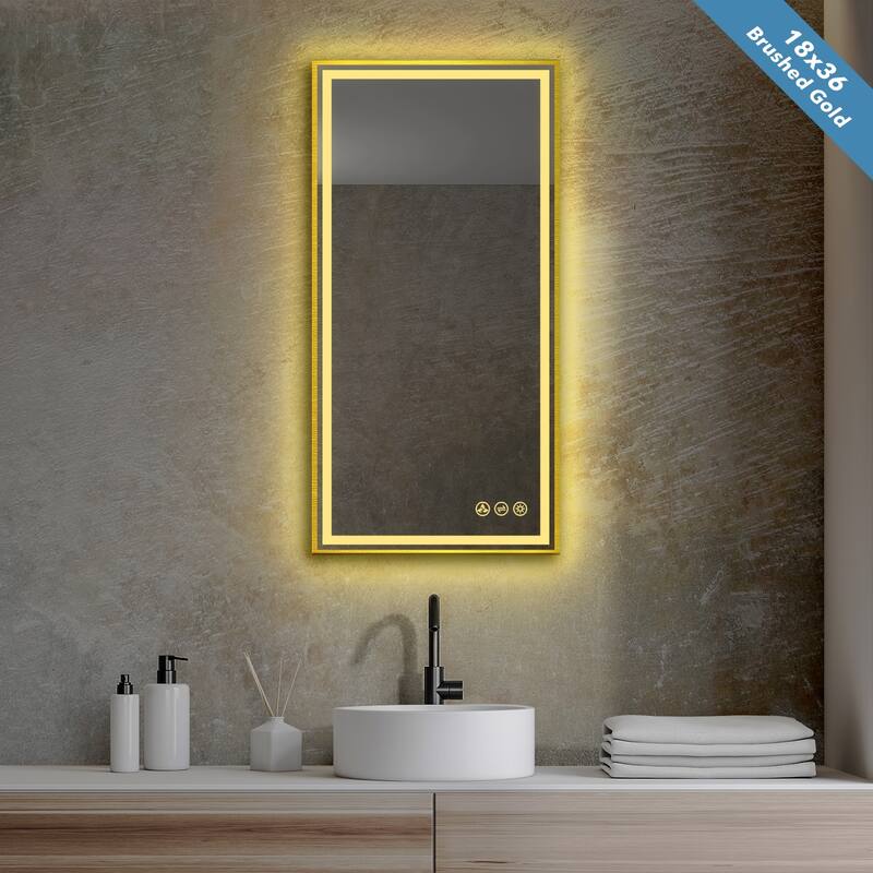 Fogless Color and Brightness Adjustable LED Mirror