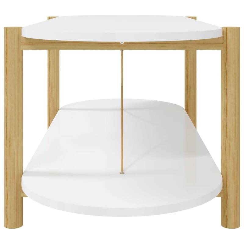 vidaXL Coffee Table Living Room End Table Accent Sofa Table Engineered Wood - 43.3"x18.9"x15.7"