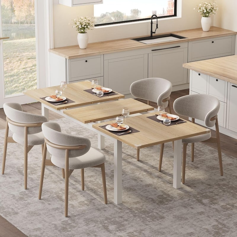 43.7in-63in Extendable Dining Table
