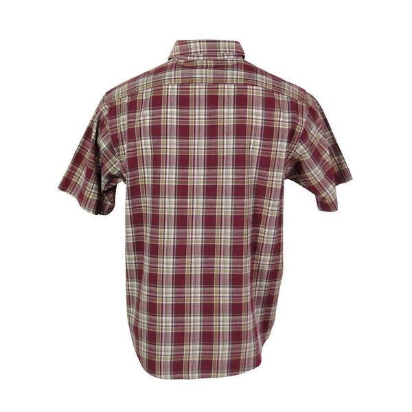 Shop Casuals By Roundtree Yorke Men S Front Buttoned Plaid Shirt
