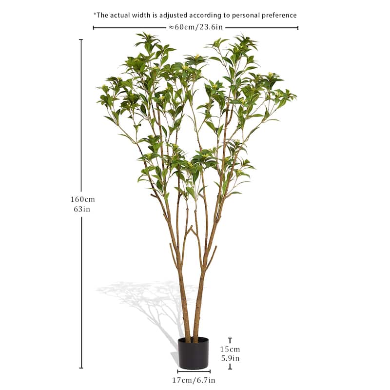 GDFStudio - Mirecourt Faux Citrus Tree with Lifelike UV-Resistant Foliage