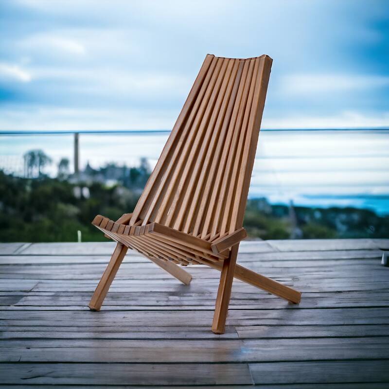 KISRAIS Outdoor Folding Wooden Tamarack Chair