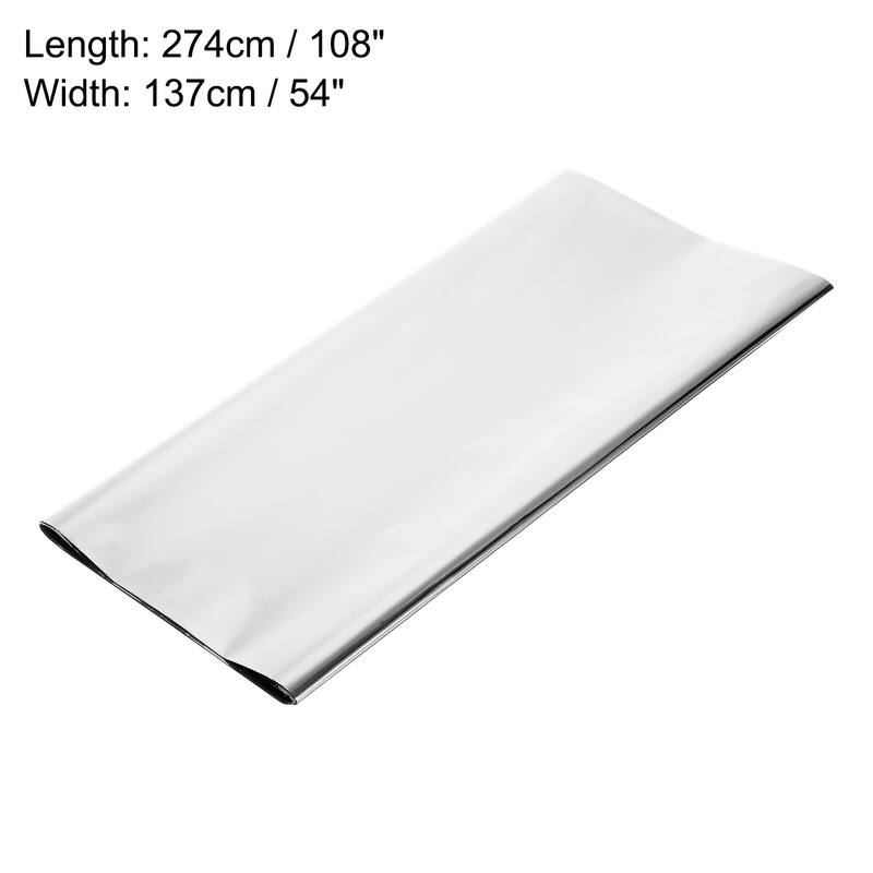 2 Pack Disposable Plastic Tablecloths 54x108" Shiny Table Covers - Silver
