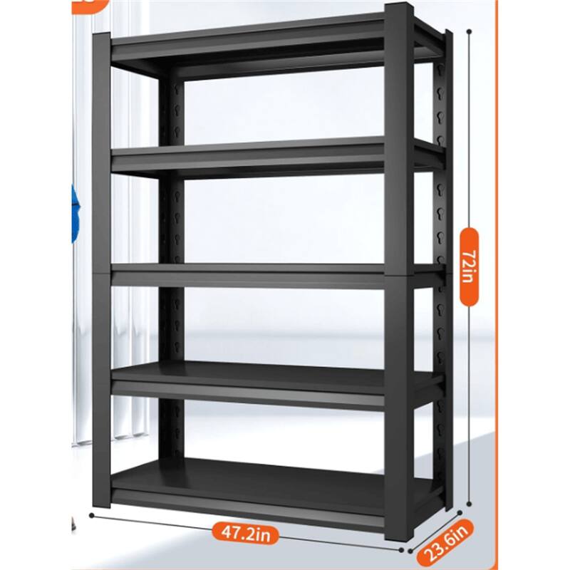 Adjustable 5 Tier Metal Shelving Utility Shelf