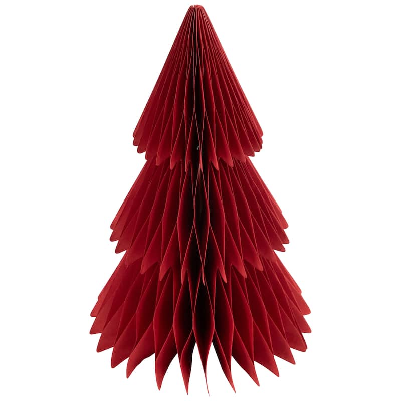 Accordion Honeycomb Foldable Paper Christmas Trees - 15" - Set of 3