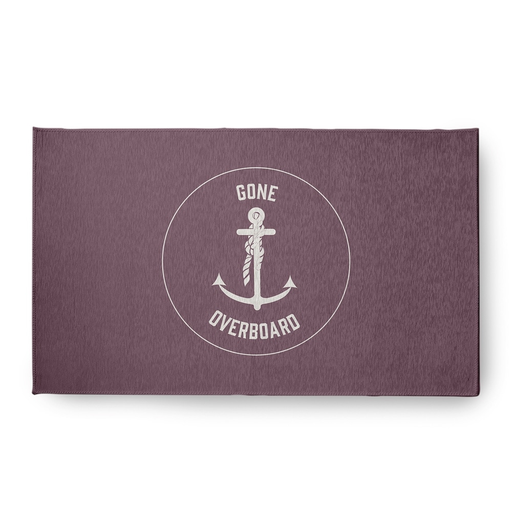 Gone Forever Overboard Nautical Chenille Rug