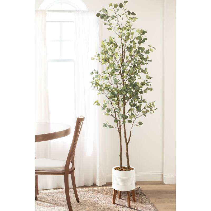 Kate and Laurel Eudora Faux Eucalyptus Tree