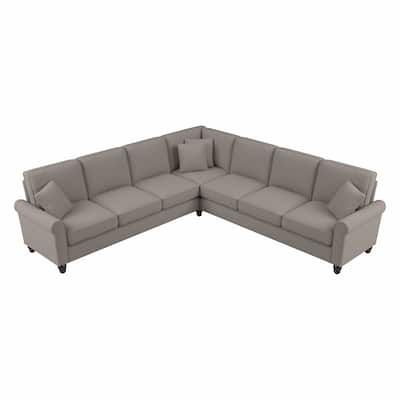 Hudson 111W L Shaped Sectional Couch by Bush Furniture