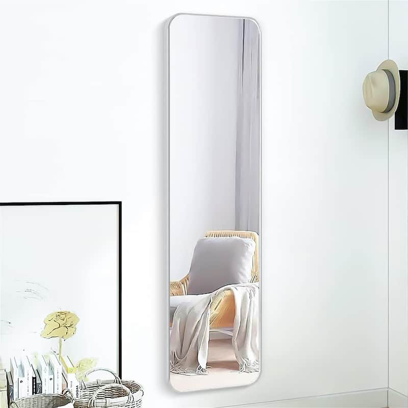 47"x14" Rectangular Mirror with Aluminum Frame for Bathroom