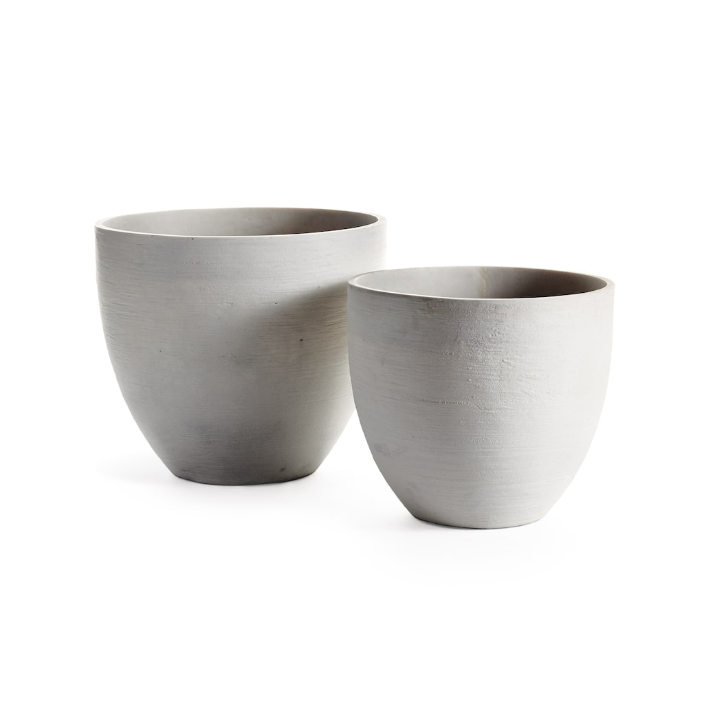 Fibrestone Malibu Tapered Pots, Set Of 2 - 2 pc Set