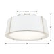 preview thumbnail 4 of 3, Fulton 3 Light Polished Nickel Ceiling Mount - 18'' W x 8'' H
