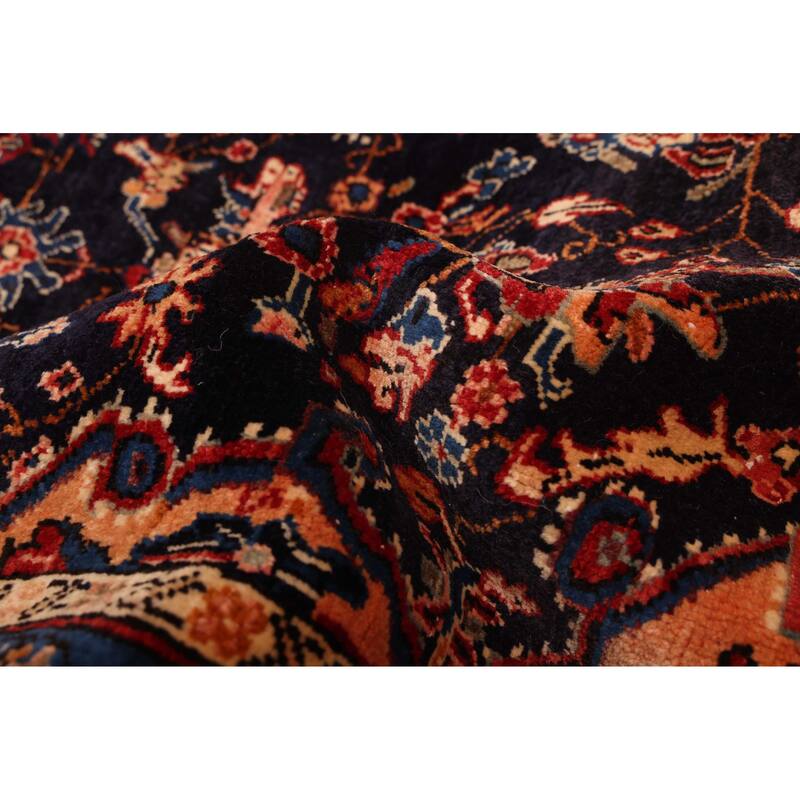 ECARPETGALLERY Hand-knotted Anadol Vintage Navy Wool Rug - 5'3 x 10'2