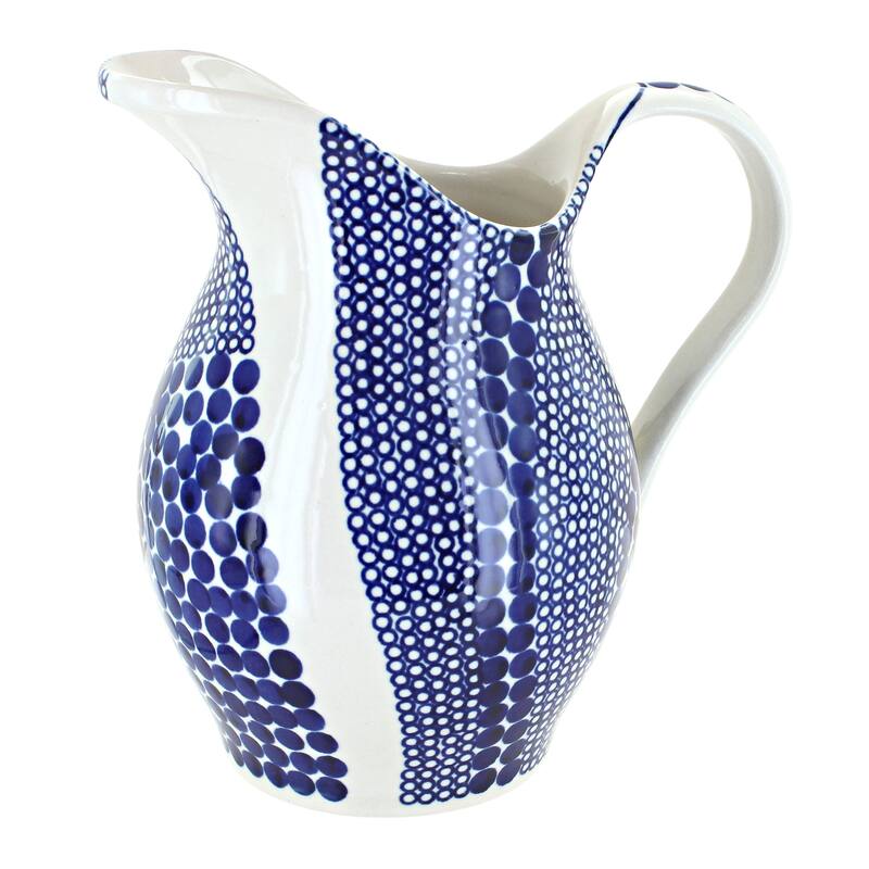 Blue Rose Polish Pottery 1160 Zaklady Pitcher - Zara