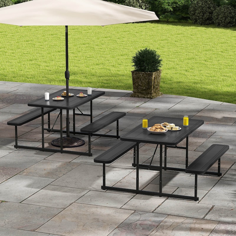 Costway Picnic Table Bench Set for 2-4 People Outdoor Rectangular - See Details