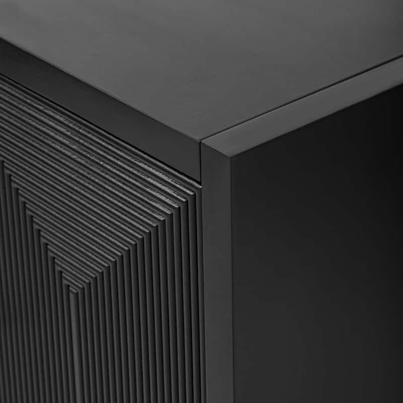 Sleek Storage Cabinet Sideboard Buffet with Vertical Line Design,Suitable for Study,Entrance and Living Room