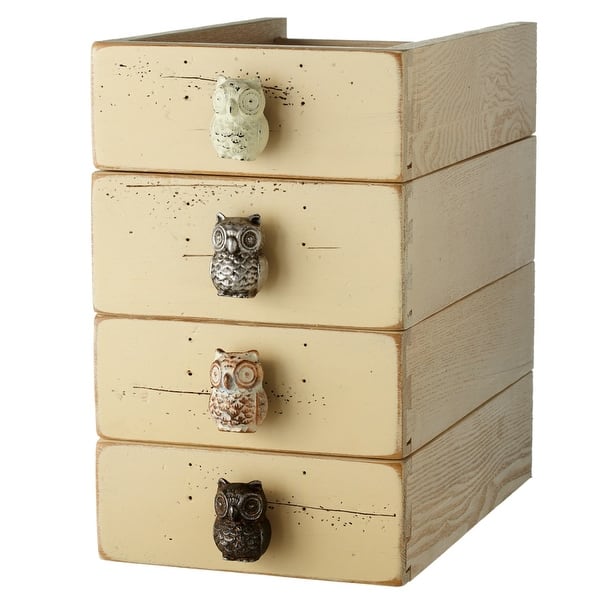 Shop Owls Drawer Pulls Cabinet Knobs Set Of 4 Painted And