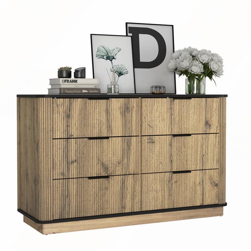 Modern Multi-functional Six-drawer MDF Cabinet