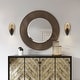 preview thumbnail 4 of 14, Modern LED 6-Light Wall Sconce Black and Antique Gold Bathroom Vanity Light - W 6.7" x H 16.1"