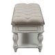 preview thumbnail 4 of 6, Magnolia Manor Antique White Weathered Bark Bed Bench