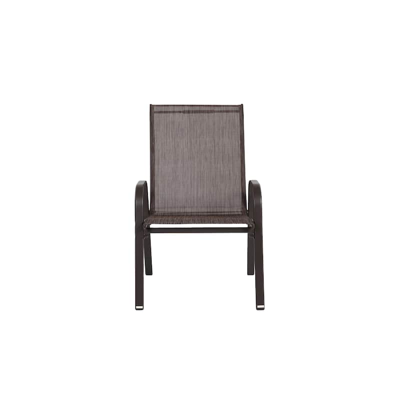 Outdoor Camping Chairs with Breathable Textilene Fabric, Set of 2