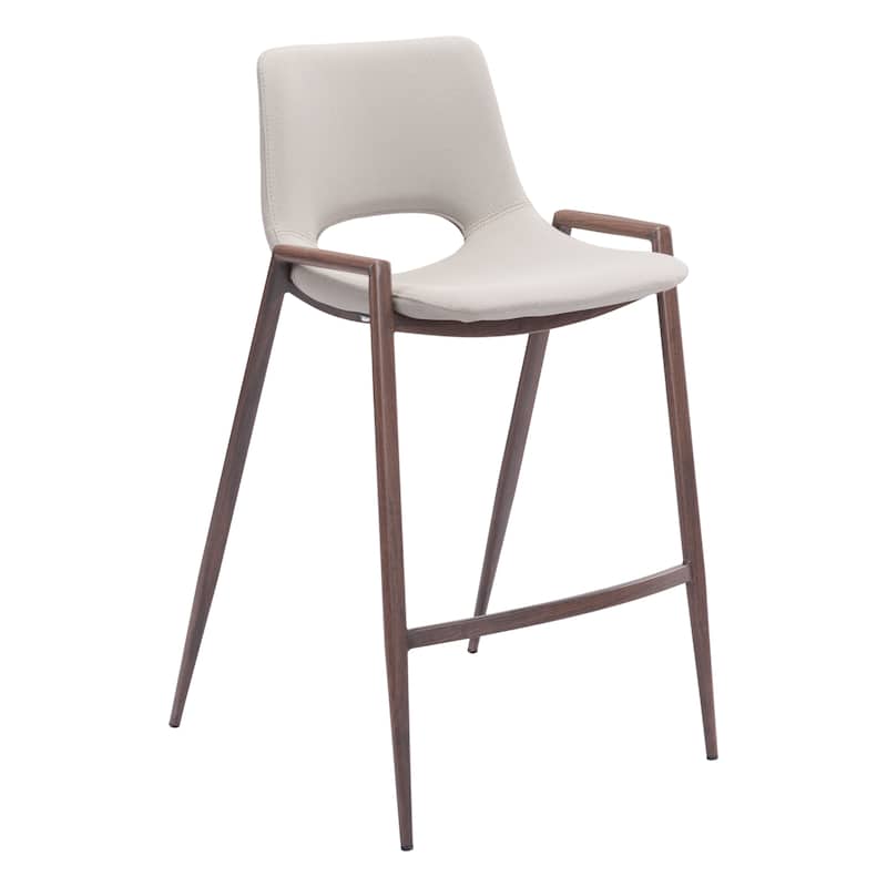 Desi Counter Stool Black & Walnut